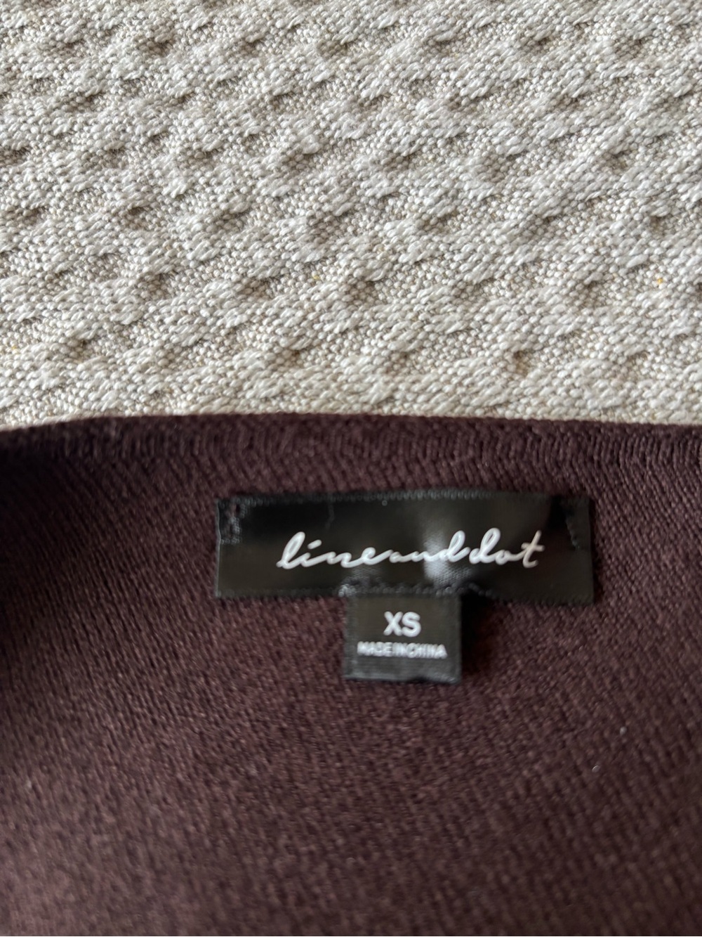 Brown V-Neck Asymmetrical Knit Sweater - Picture 6 of 6